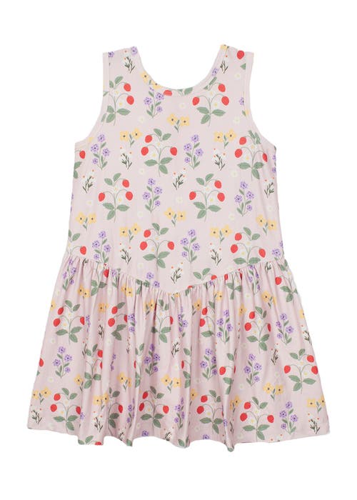 Mabel + Honey Kids'  Strawberry Bloom Dress In Multi