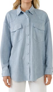 Endless Rose Free the Roses Faux Suede Shacket