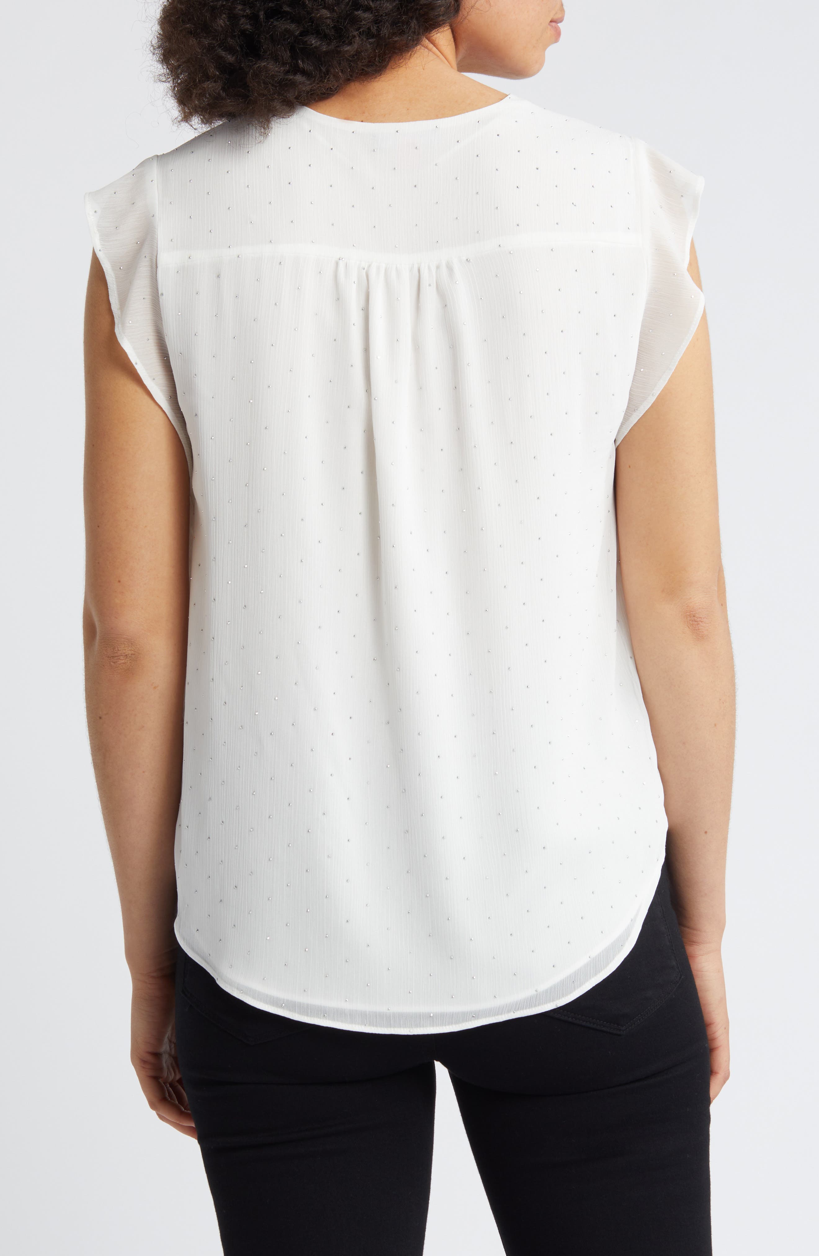 Beaded Cap Sleeve Top - image 2