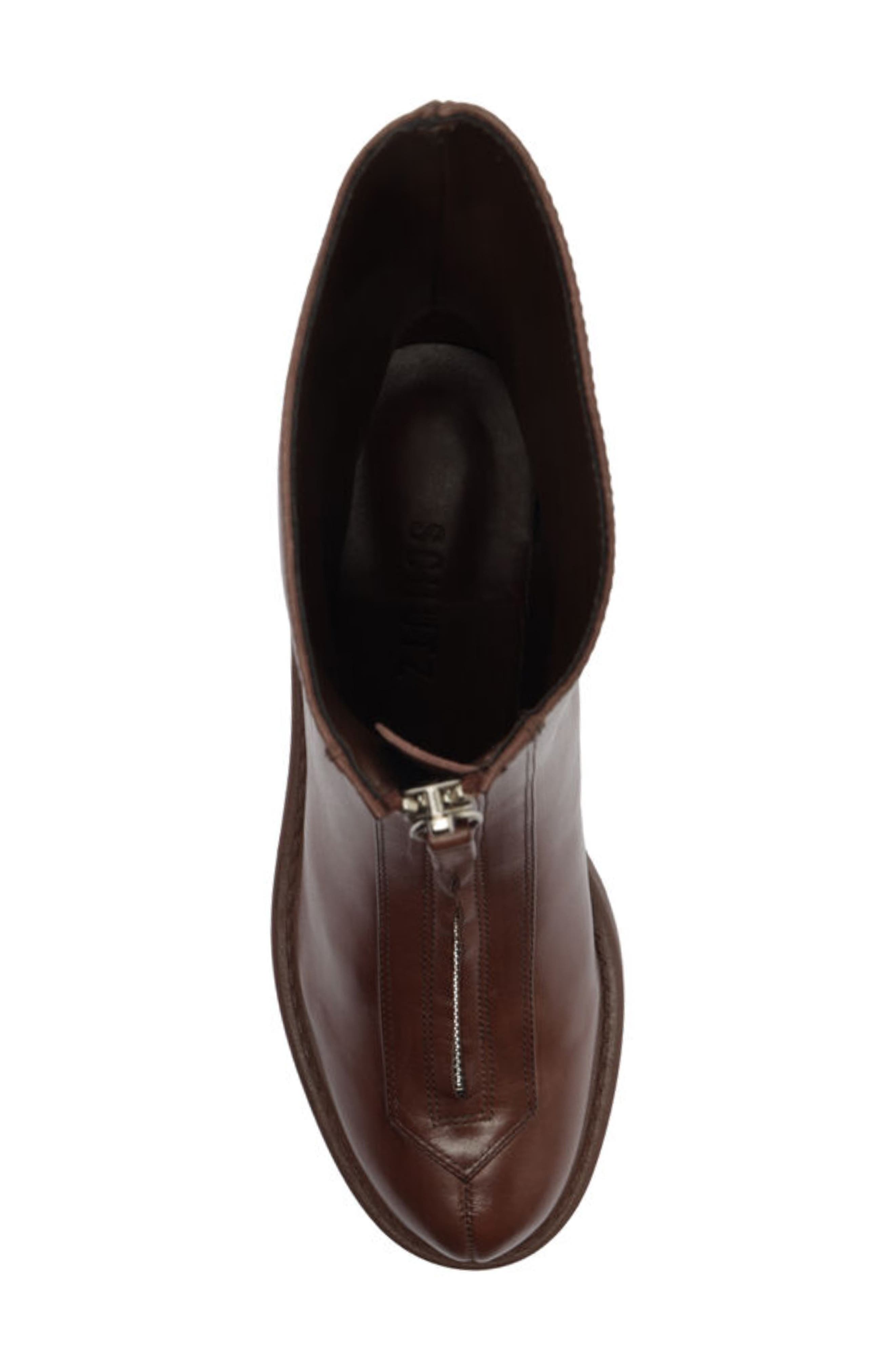 Schutz Farrah Moto Boot, Alternate, color, Root Brown