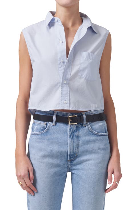 Ander Cotton Sleeveless Crop Top