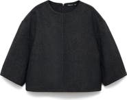 MANGO Selection Boxy Wool Blend Top