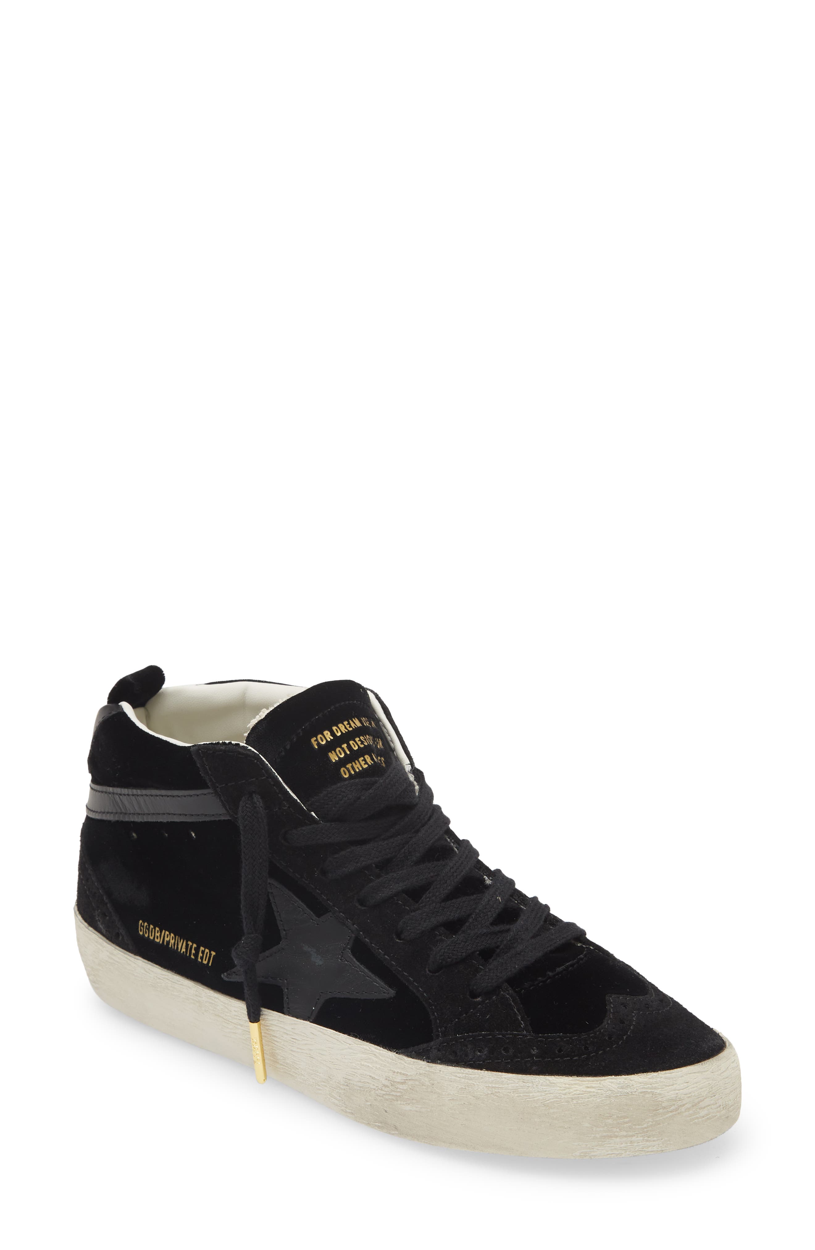Golden Goose Mid Star Velvet Sneaker, Main, color, 