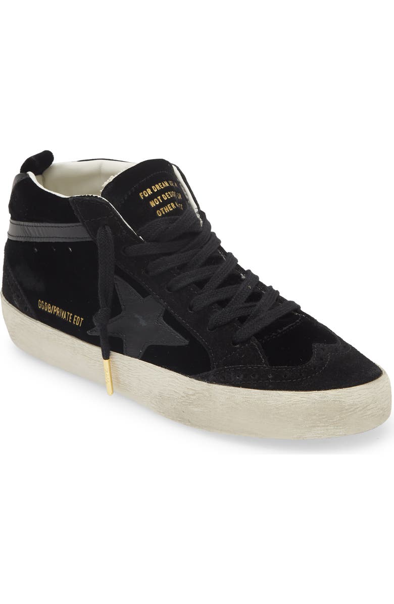 Golden Goose Mid Star Velvet Sneaker, Main, color,
