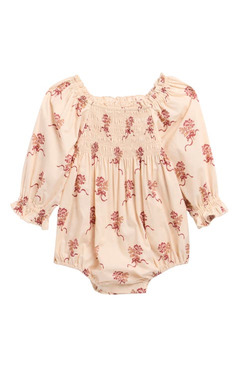Kids' Autumn Floral Cotton Romper