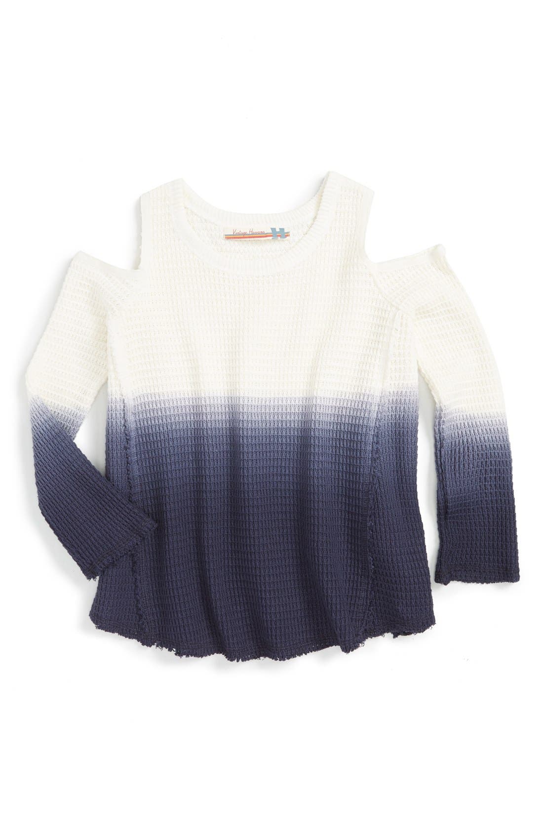 Vintage Havana Dip Dye Cold Shoulder Sweater (Women) | Nordstrom