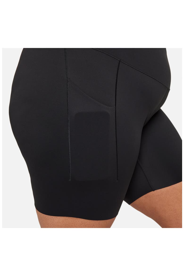 Dri-Fit Universa High Waist Bike Shorts, Alternate, color, BLACK/ BLACK