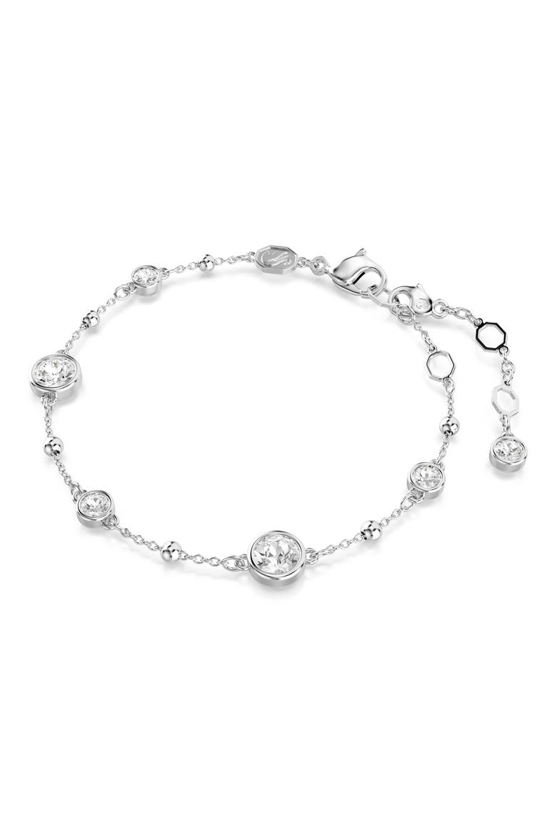 Imber Crystal Station Bracelet, Alternate, color, SILVER