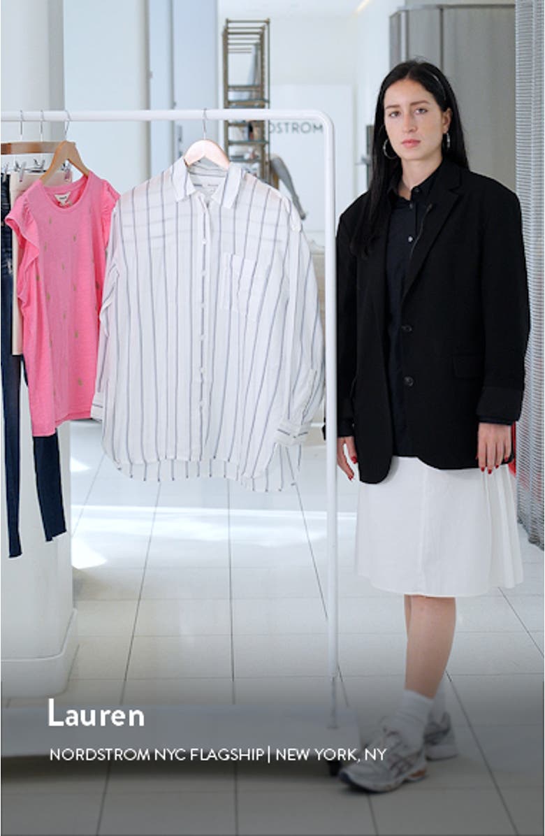 The Oversized Stripe Button-Up Shirt, sales video thumbnail