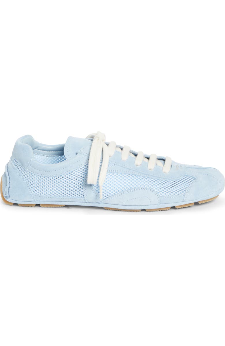 Prada Mixed Media Low Top Sneaker, Alternate, color, Blue