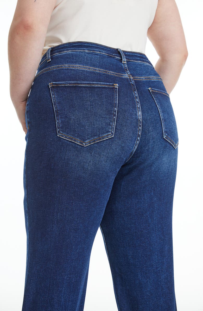 Bayeas Linda High Waist Wide Leg Jeans, Alternate, color, Deep Sea