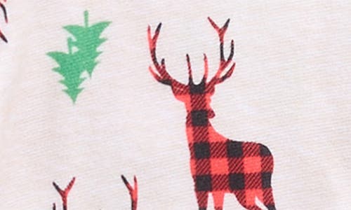 Baby Starters Matching Family Moose Fitted Footie Pajamas In White