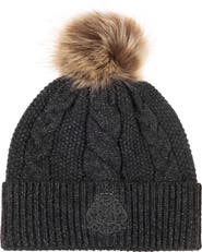Lauren Ralph Lauren metallic direct embroidery cable hat