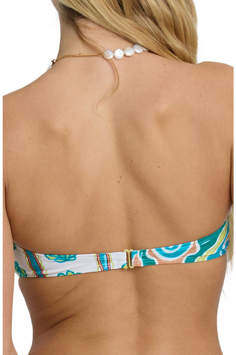 Salty Waves Twist Bandeau Bikini Top, Alternate, color, CLIMBING IVY
