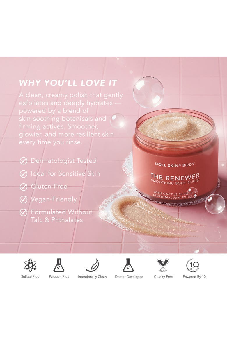 Dollskin Body The Renewer Smoothing Body Scrub, Alternate, color, Beige