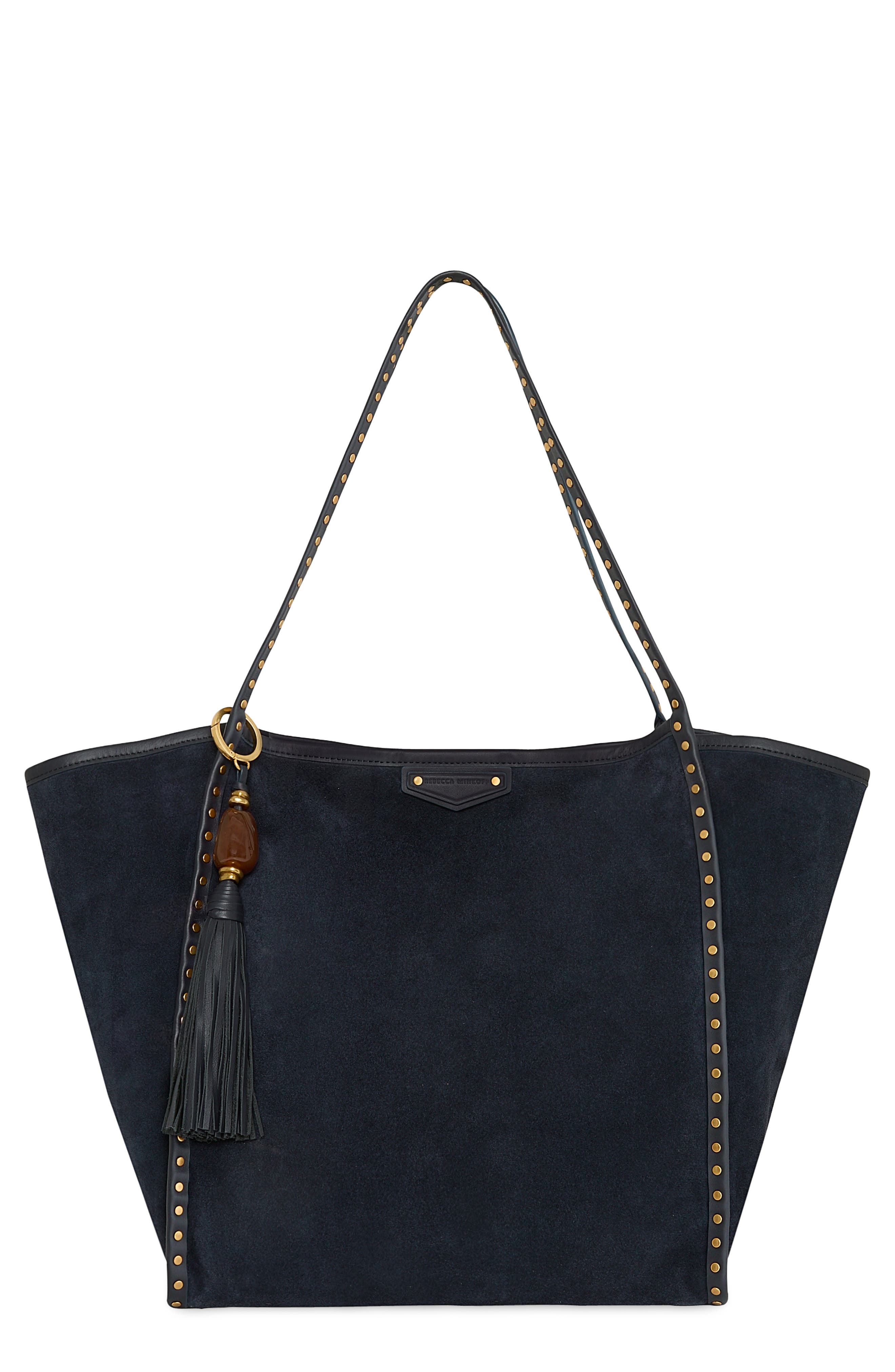 Dylan Leather Tote, Main, color, MIDNIGHT BLUE