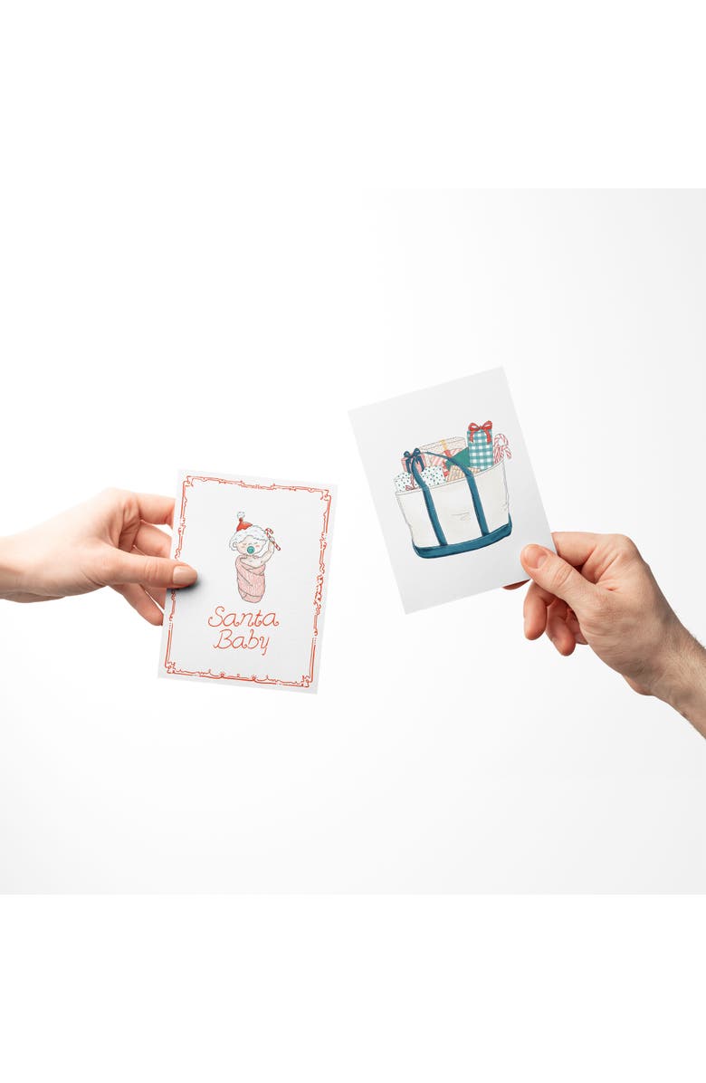 Ramus & Co Santa Baby, Santa Sweater, Tote With Presents Winter/Holiday/Christmas Greeting Card Pack Sets, Alternate, color, Multi-Pack