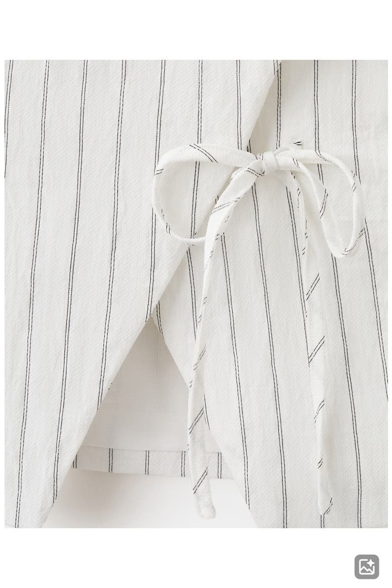 Striped Gilet with Tie Detail, Alternate, color, OFF WHITE