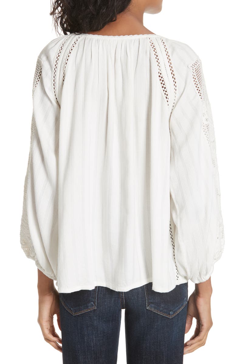 Ulla Johnson Miska Crochet Blouse, Alternate, color, 