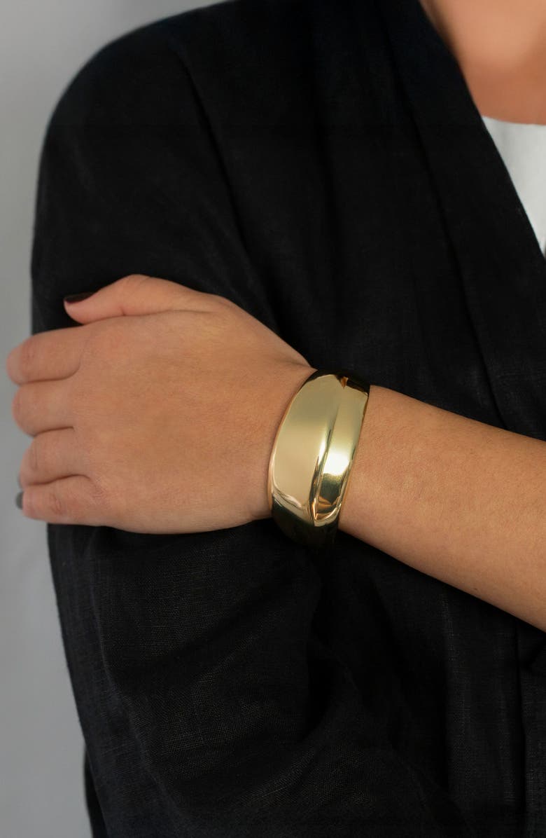 MARLYN SCHIFF Maya Cuff Bracelet, Alternate, color, Gold