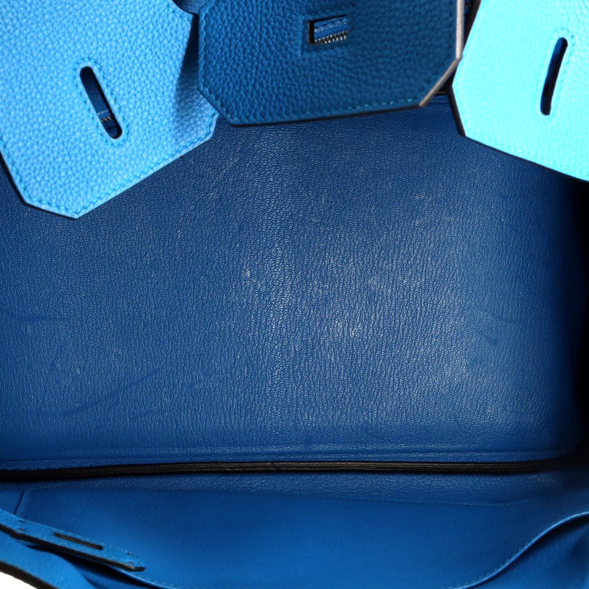 Pre-Owned Hermes Birkin Handbag Blue Togo with Palladium Hardware 35, Alternate, color, Bleu Zanzibar