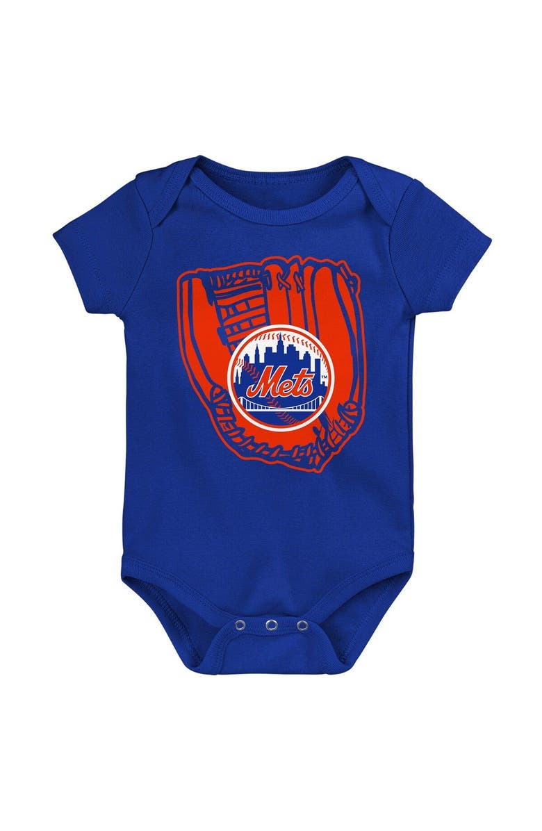Outerstuff Newborn & Infant Orange/Royal/White New York Mets Minor League Player Three-Pack Bodysuit Set, Alternate, color, Orange