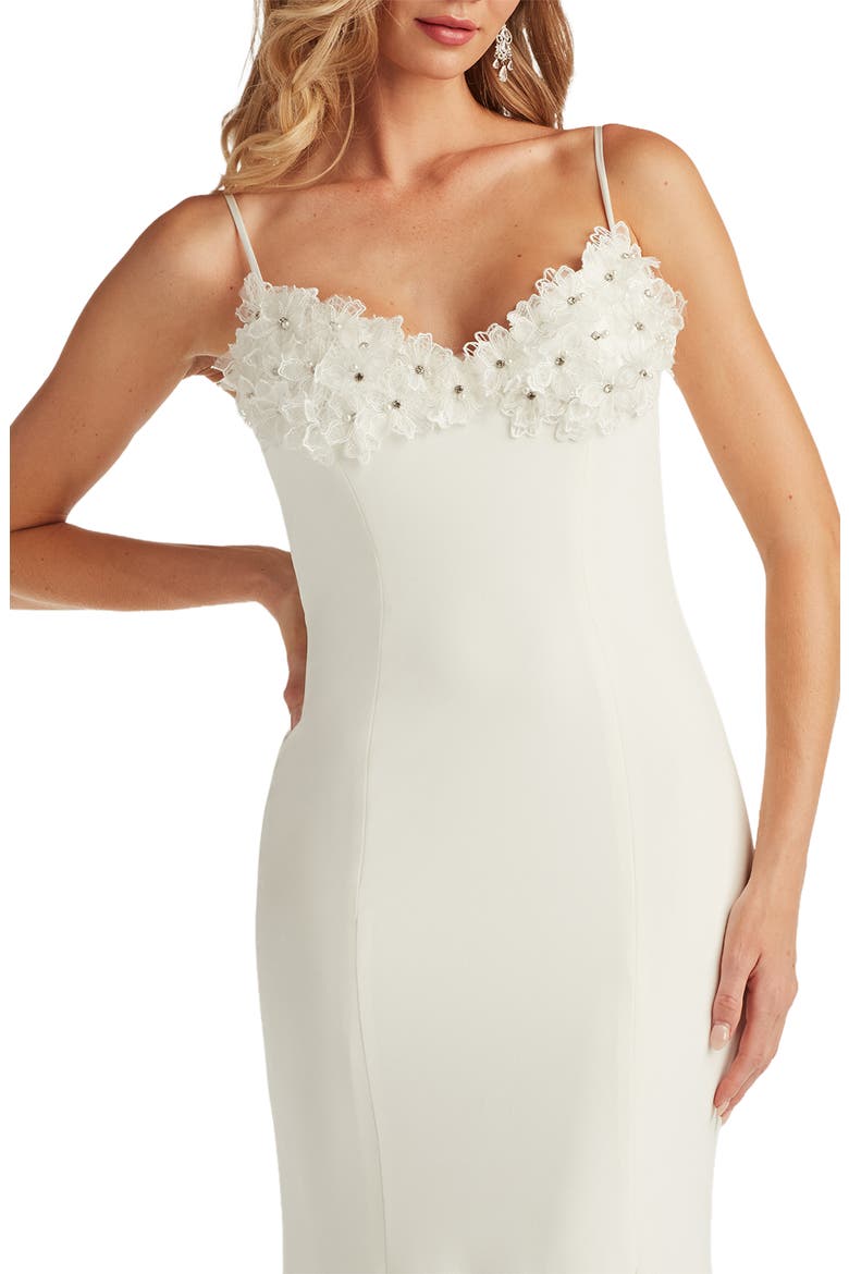 3D Flower Mermaid Gown, Alternate, color, IVORY