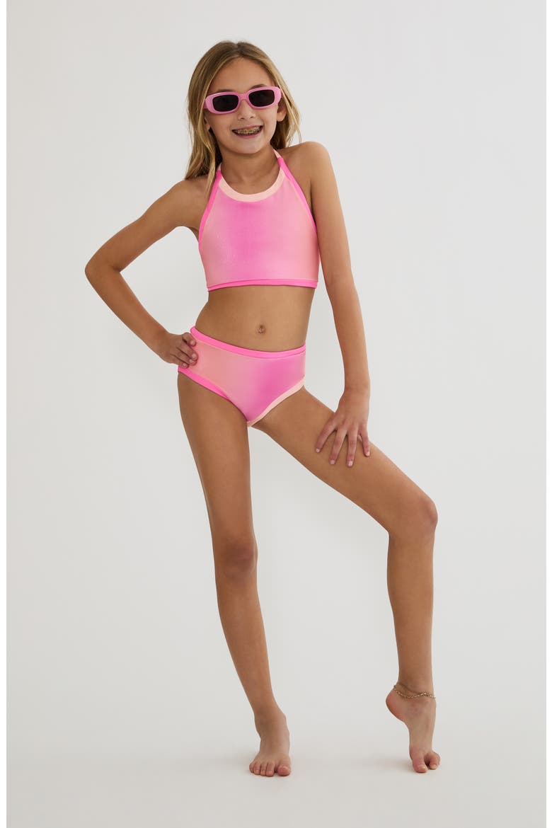 Kids' Little Bambi & Janie Two-Piece Swimsuit, Main, color, PETAL SUNRISE