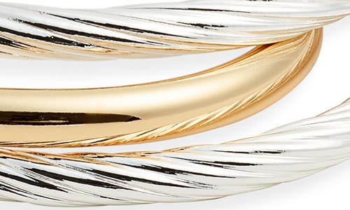 Nordstrom Set Of 3 Twist Cuff Bracelets In Brown