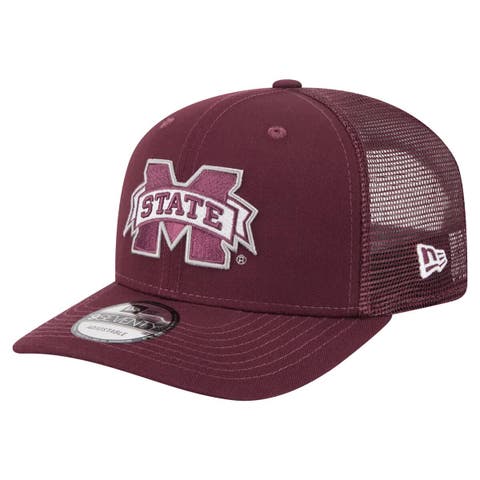 Men's New Era Maroon Mississippi State Bulldogs Primary 9SEVENTY Trucker Stretch-Snap Hat