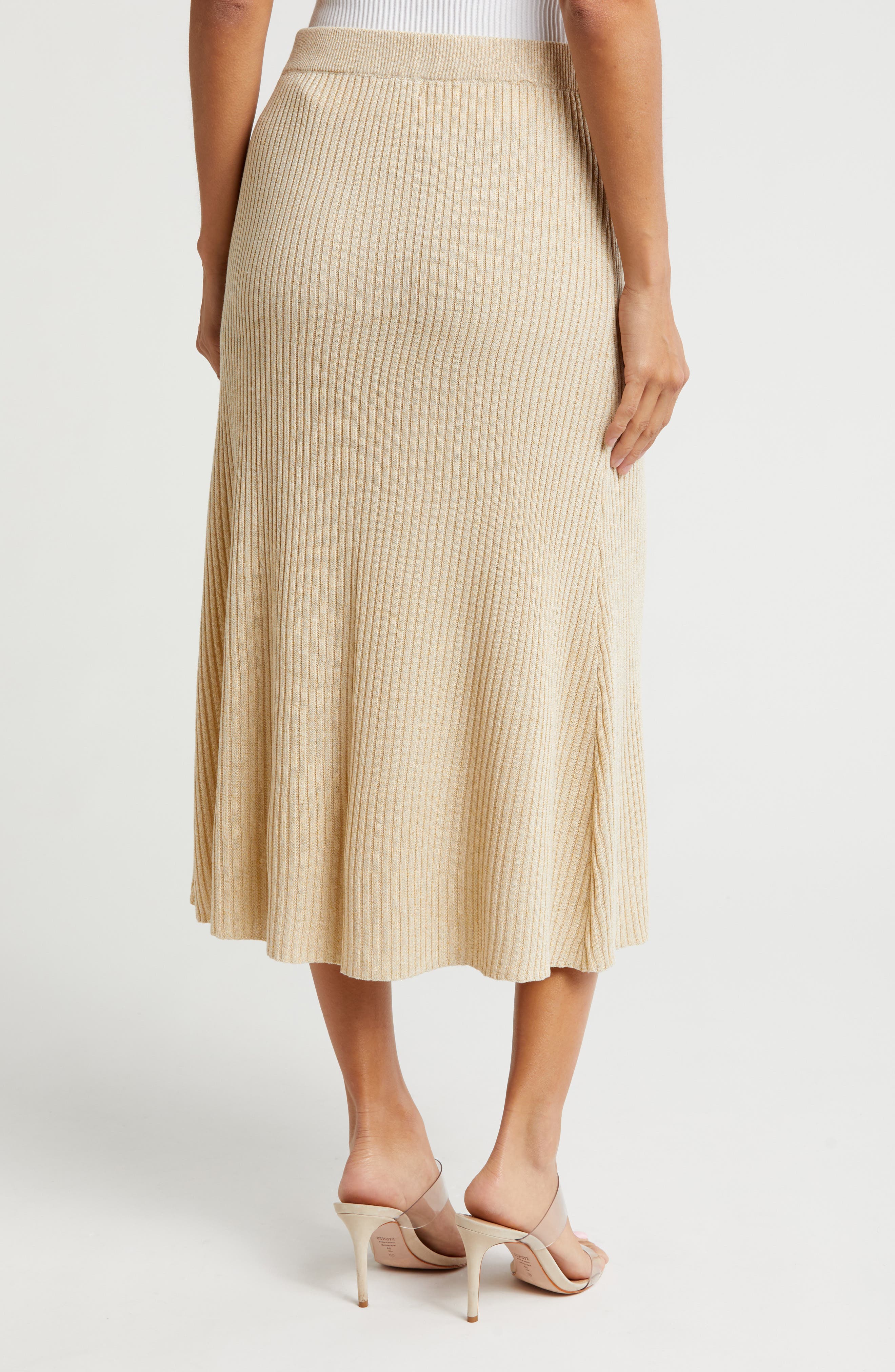 Ribbed A-Line Sweater Skirt - image 4