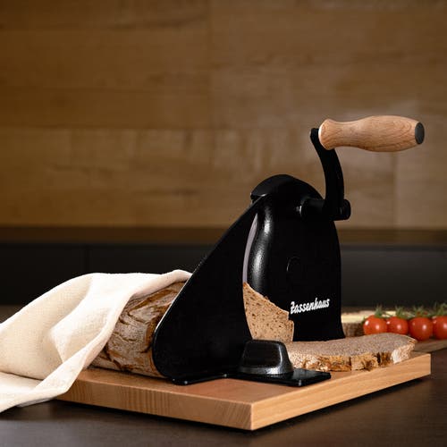 Zassenhaus Manual Bread Slicer, Hand Crank Home Bread Slicer, 11.75" X 8"