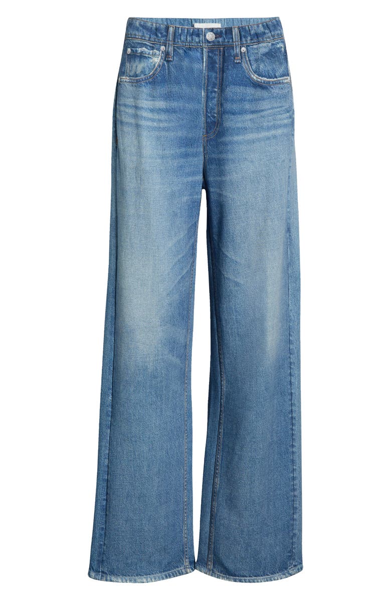 rag & bone rb Miramar Wide Leg Cotton Fleece Sweatpant Jeans, Alternate, color, Frank