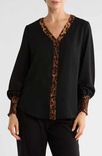PATRIZIA LUCA Print Trim Button-Up Top