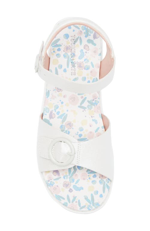 Tucker + Tate Kids' Isabel Sandal In White Shimmer