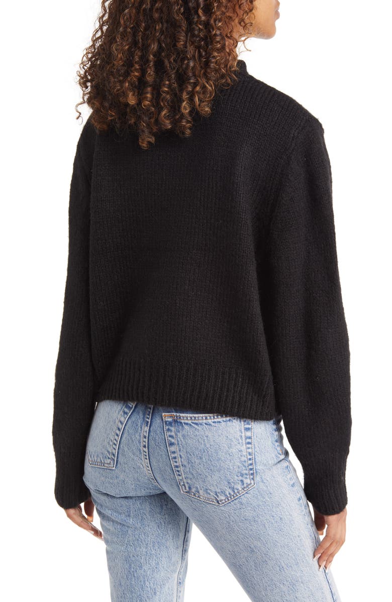 Topshop High Crewneck Sweater, Alternate, color,