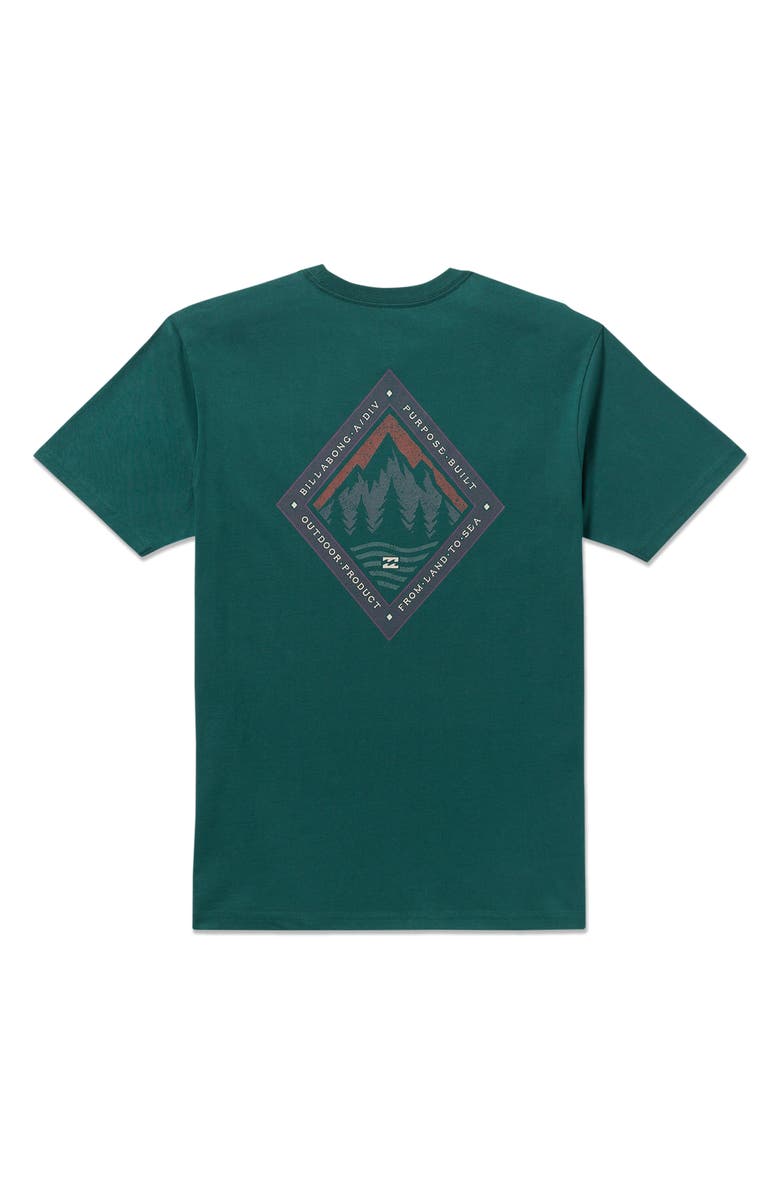 Billabong Rockies A/Div Short Sleeve Graphic T-Shirt, Alternate, color, Spruce Green