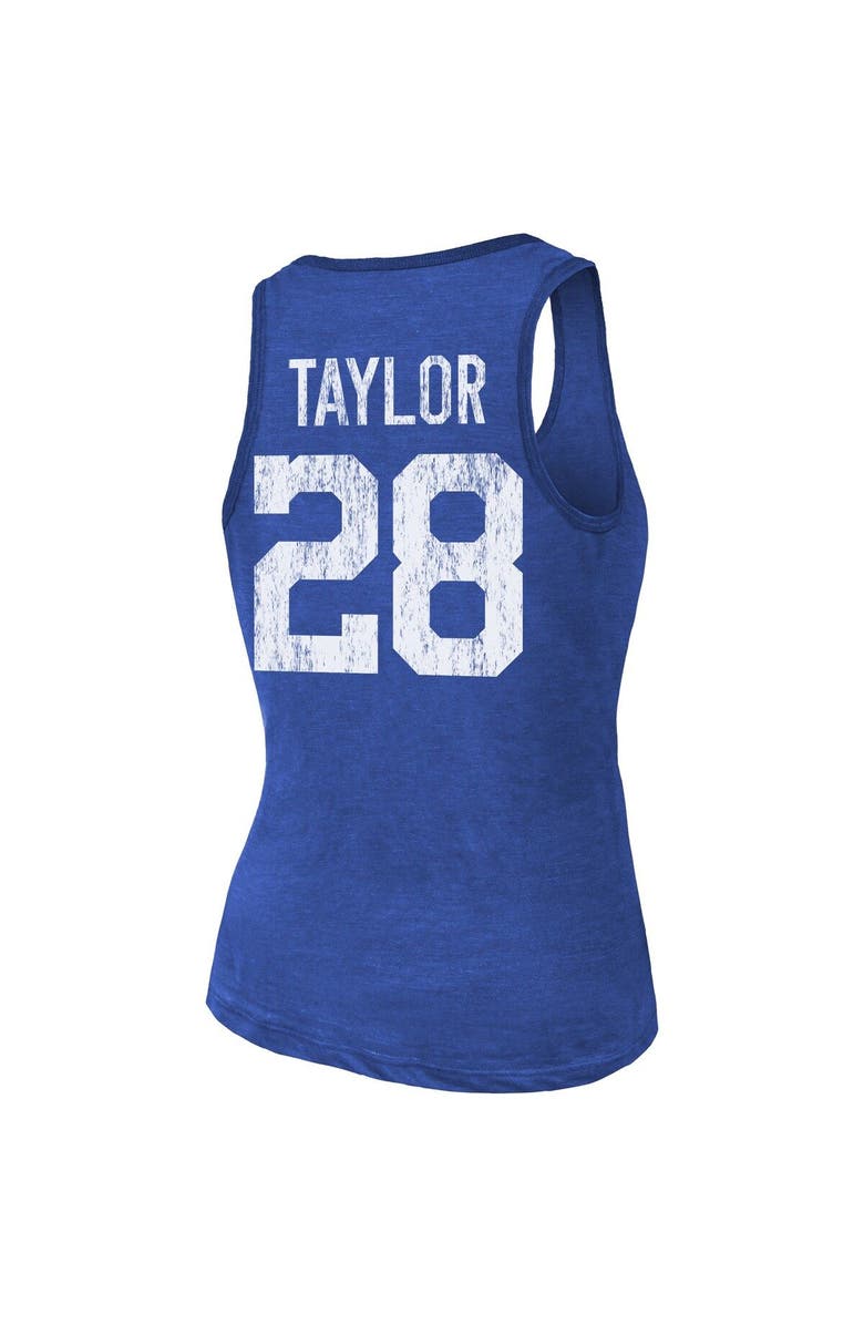 Majestic Threads Women's Majestic Threads Jonathan Taylor Royal Indianapolis Colts Player Name & Number Tri-Blend Tank Top, Alternate, color, Royal