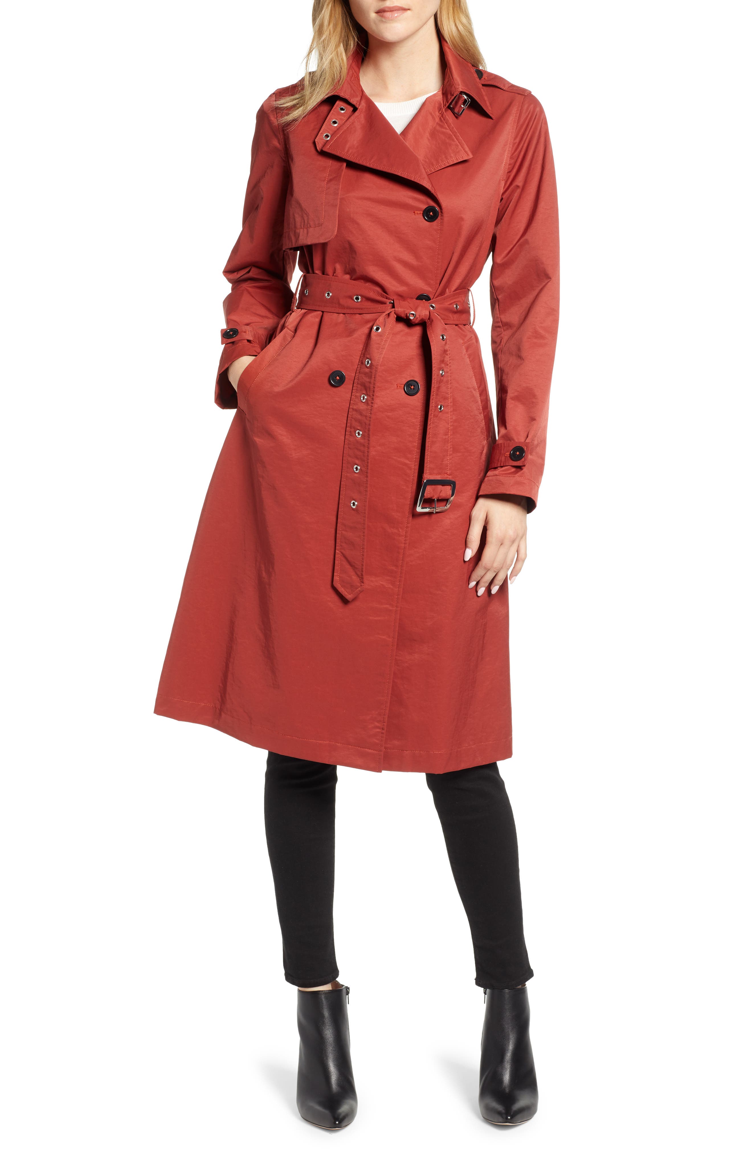 Halogen® Double Breasted Trench Coat (Women) | Nordstromrack