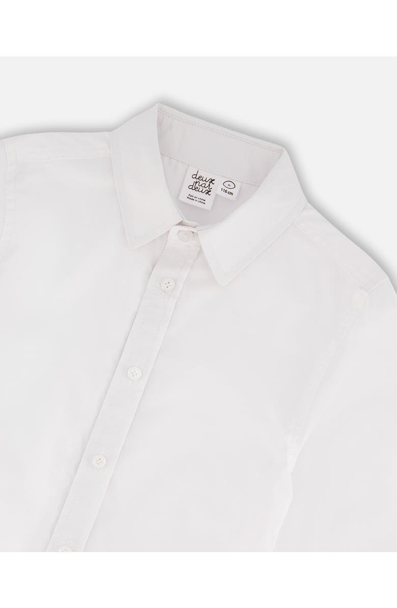 Deux par Deux Button Down Long Sleeve Shirt, Alternate, color, White