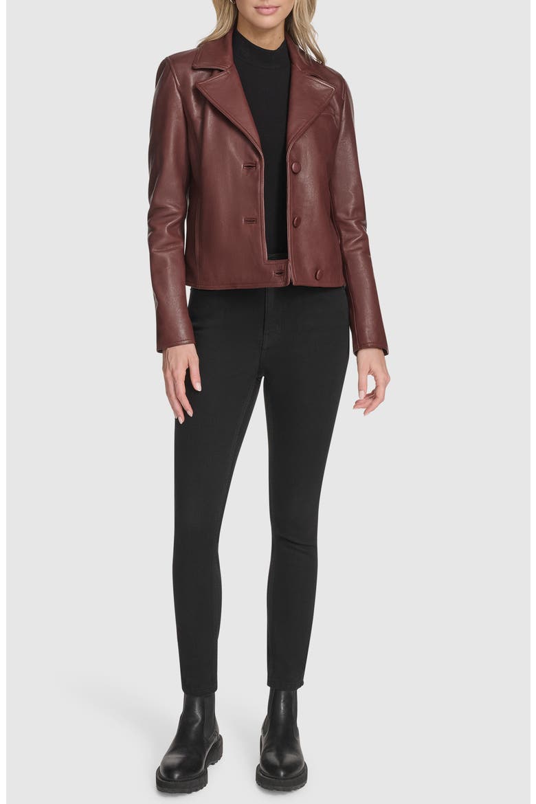 Paluma Leather Jacket, Alternate, color, RUBY