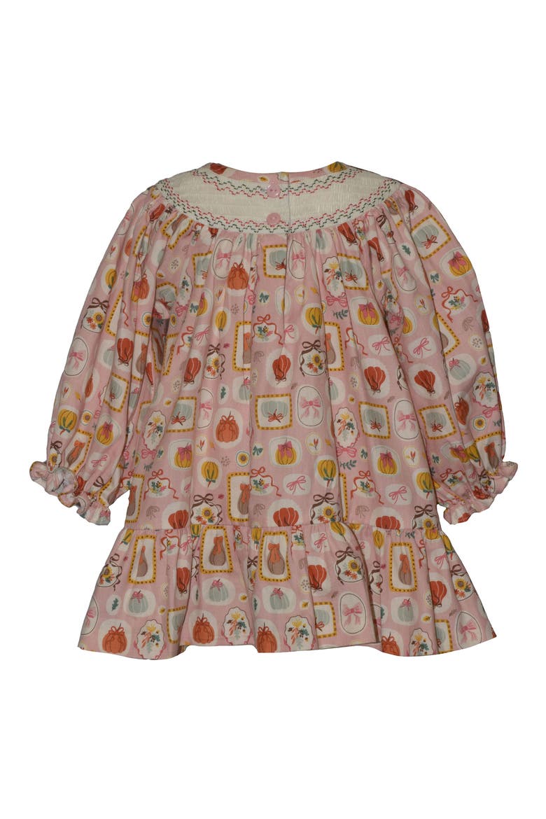 Kids' Smocked Cotton Dress, Alternate, color, CORAL