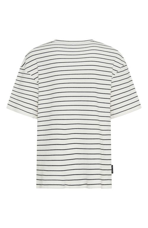 Tiny Tribe Kids' Stripe Rib Stretch Cotton T-shirt In Multi