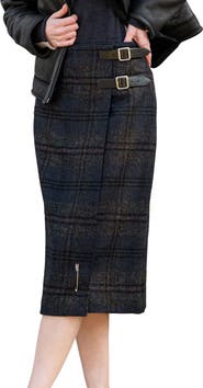 Celtic & Co. Midi Celt Kilt Plaid Skirt