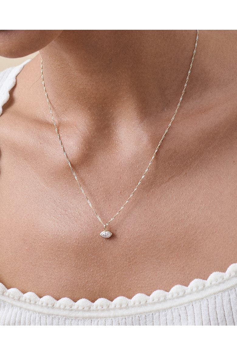 Marquise Diamond Necklace, Alternate, color, Marquise