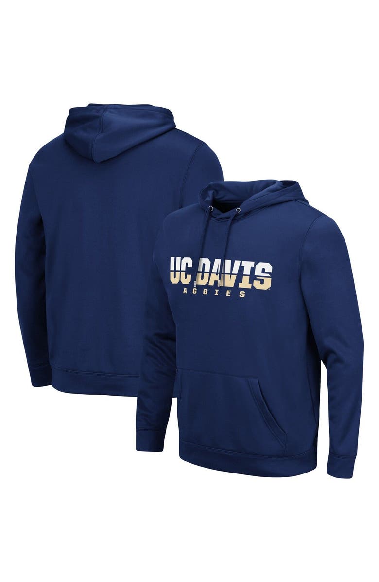 COLOSSEUM Men's Colosseum Navy UC Davis Aggies Lantern Pullover Hoodie, Main, color, 