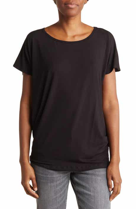 GO COUTURE Cap Sleeve Dolman Tee