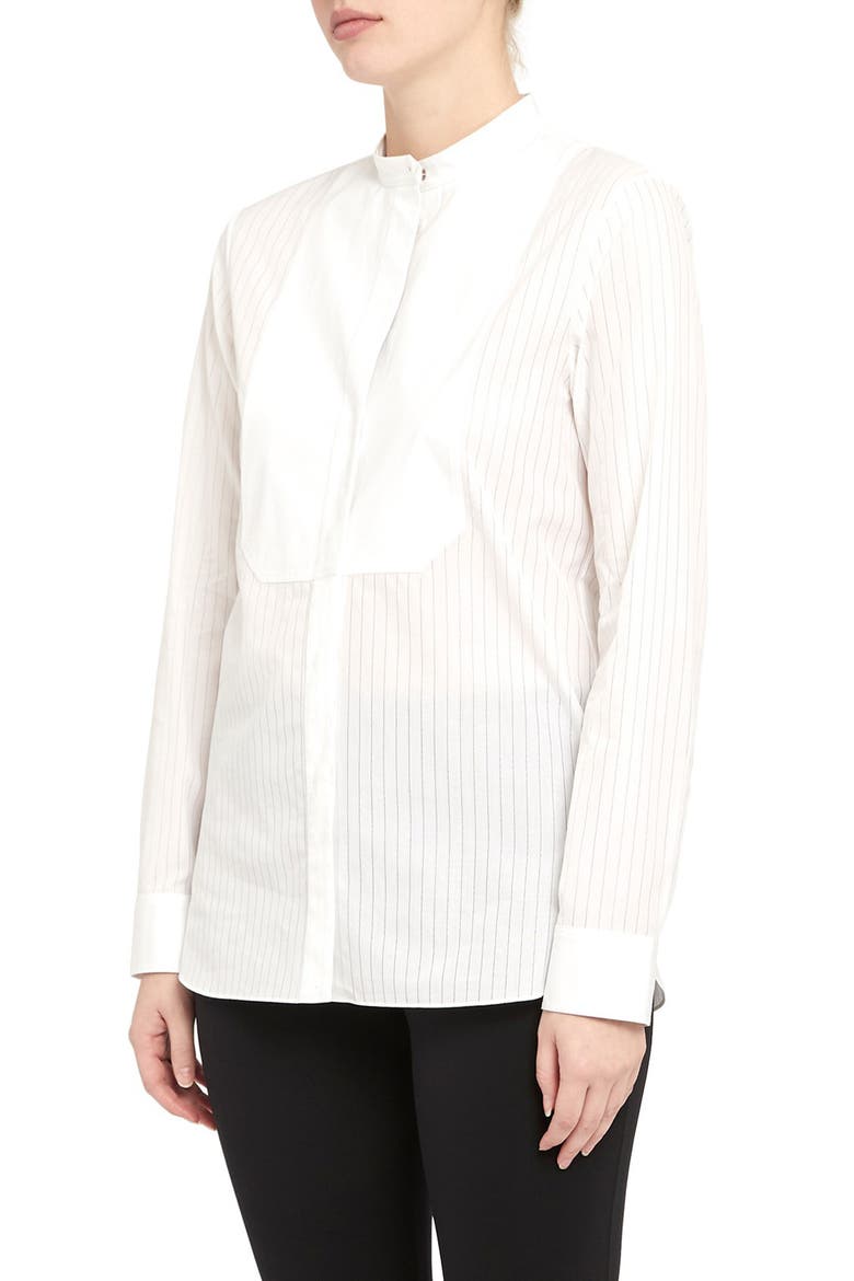 Bib Stripe Shirt, Alternate, color, WHITE - 100
