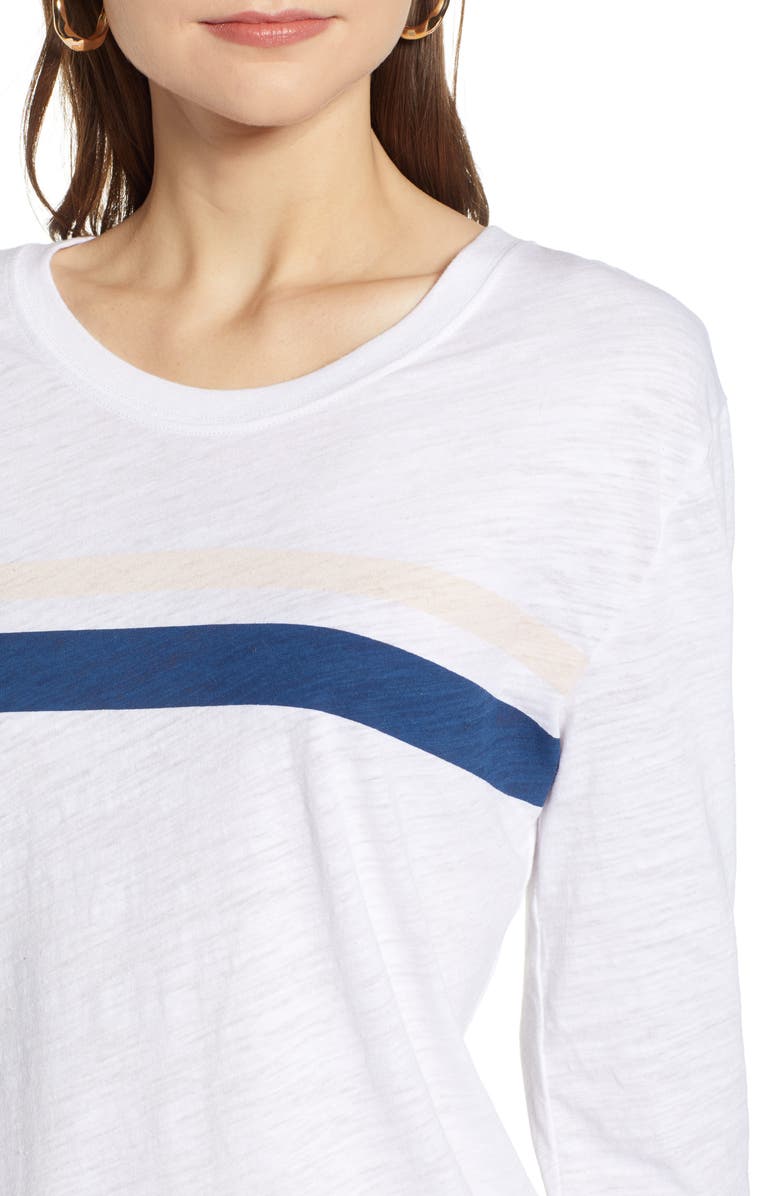 Treasure & Bond Varsity Stripe Knit Top, Alternate, color, 