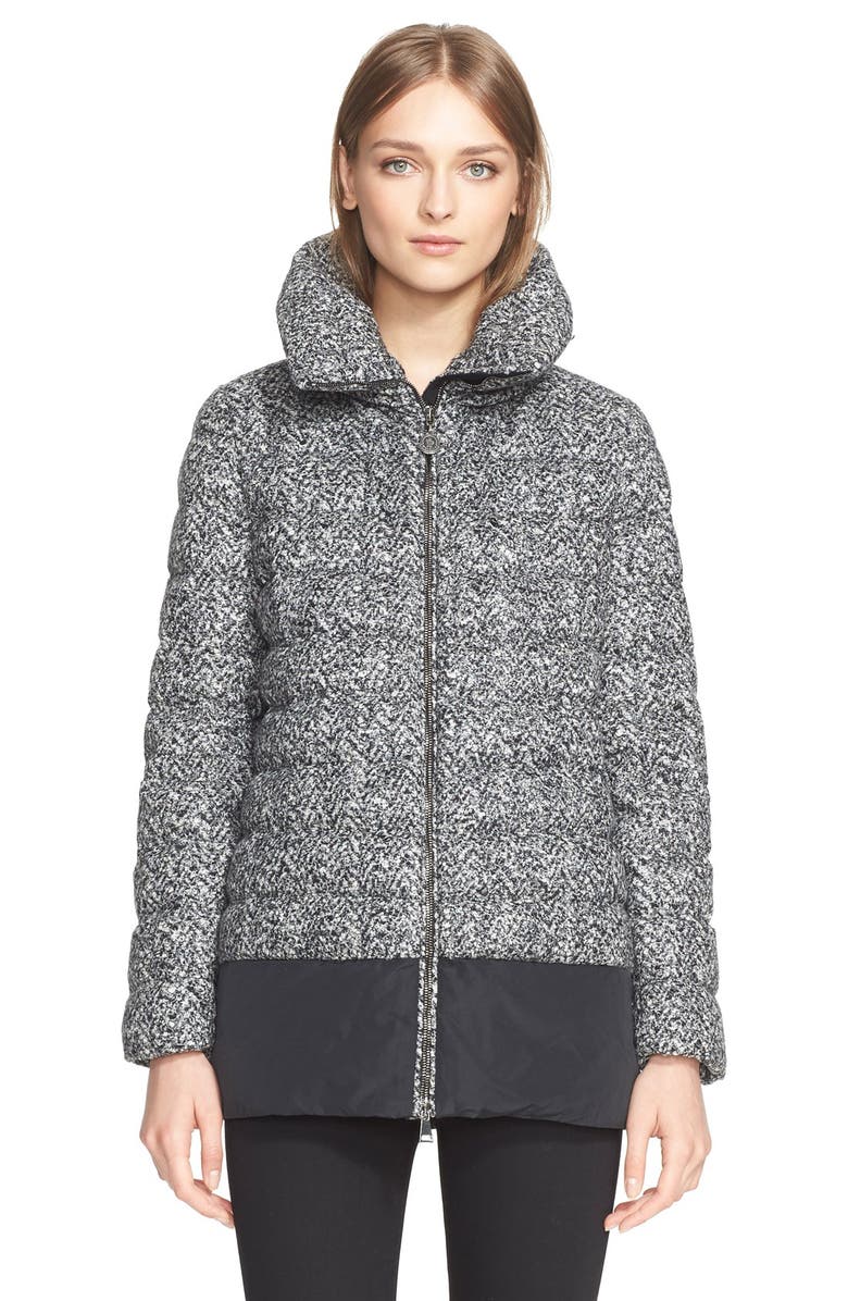 Moncler 'Dauphin' Water Resistant Tweed Down Puffer Coat, Alternate, color, 